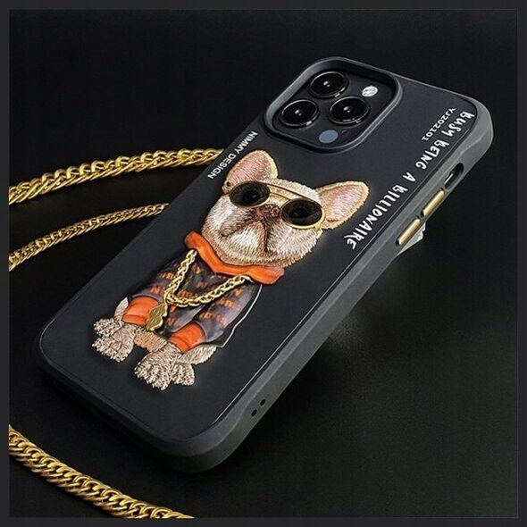 Nimmy iPhone 15 Pro Max 6.7" Case Black Glasses Cool Dog