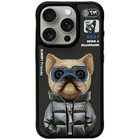Nimmy iPhone 15 Pro Max 6.7" Case Black Cool&Cute 2.0 Dog