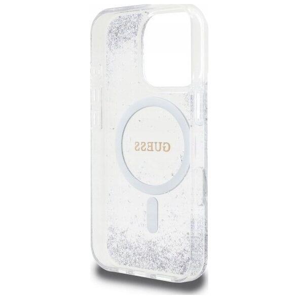 Guess GUHMP16LRGRGES iPhone 16 Pro 6.3" silver/silver hardcase Resin Gradient Glitter MagSafe