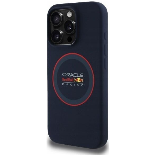 Red Bull RBHMP15X24SIILVR iPhone 15 Pro Max 6.7" Hard Case Navy Silicone Red Ring MagSafe