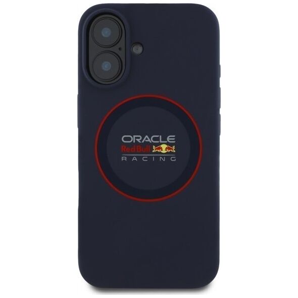 Red Bull RBHMP16S24SIILVR iPhone 16 6.1" Hard Case Navy Silicone Red Ring MagSafe