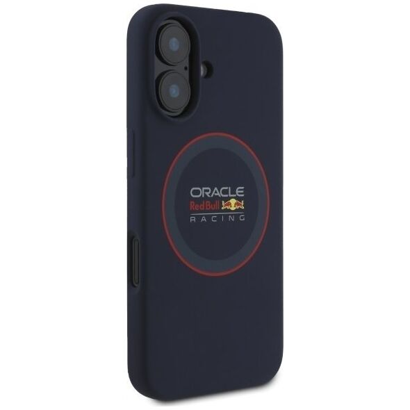 Red Bull RBHMP16S24SIILVR iPhone 16 6.1" Hard Case Navy Silicone Red Ring MagSafe