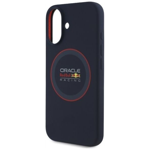 Red Bull RBHMP16S24SIILVR iPhone 16 6.1" Hard Case Navy Silicone Red Ring MagSafe