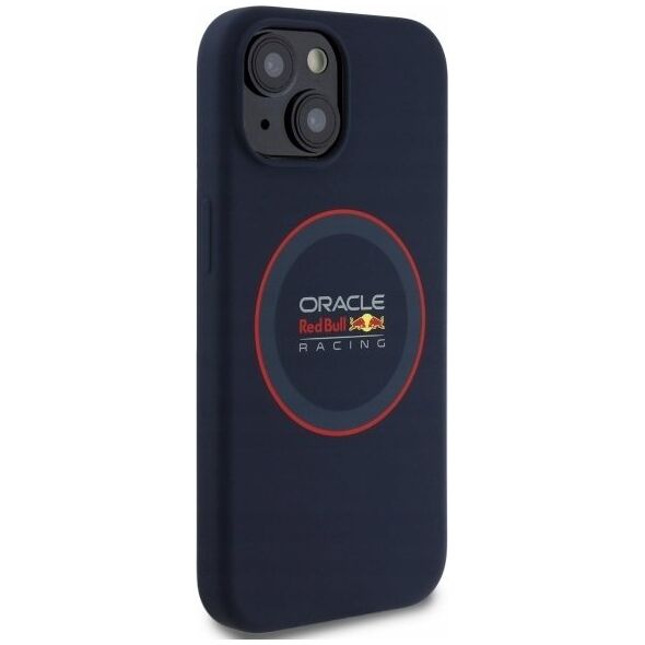 Red Bull RBHMP15S24SIILVR iPhone 15 6.1" Hard Case Navy Silicone Red Ring MagSafe