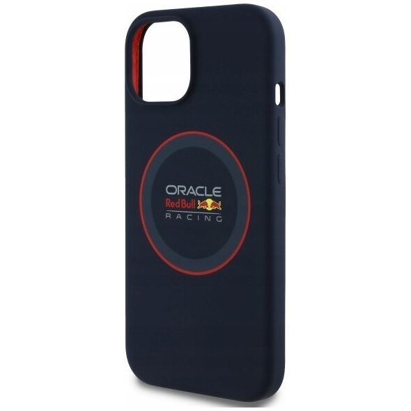 Red Bull RBHMP15S24SIILVR iPhone 15 6.1" Hard Case Navy Silicone Red Ring MagSafe