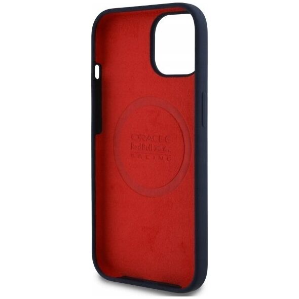 Red Bull RBHMP15S24SIILVR iPhone 15 6.1" Hard Case Navy Silicone Red Ring MagSafe