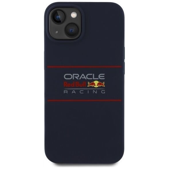 Red Bull RBHMP15S24SIHSRV iPhone 15 6.1" Hard Case Navy Silicone Horizontal Logo MagSafe