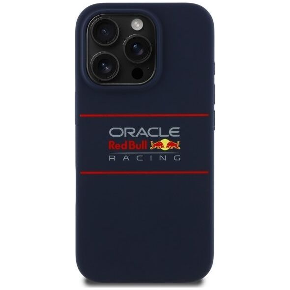 Red Bull RBHMP16X24SIHSRV iPhone 16 Pro Max 6.9" Hard Case Navy Silicone Horizontal Logo MagSafe