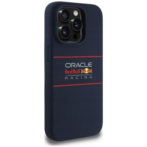 Red Bull RBHMP15L24SIHSRV iPhone 15 Pro 6.1" Hard Case Navy Silicone Horizontal Logo MagSafe