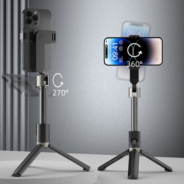 Dudao F18B selfie stick and tripod BT remote control black