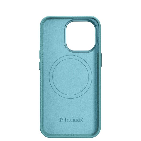 iCarer Litchi Premium Leather MagSafe Apple iPhone 14 Pro Max green