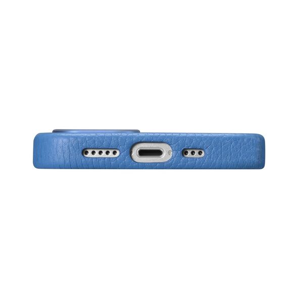 iCarer Litchi Premium Leather MagSafe Apple iPhone 14 Pro Max light blue