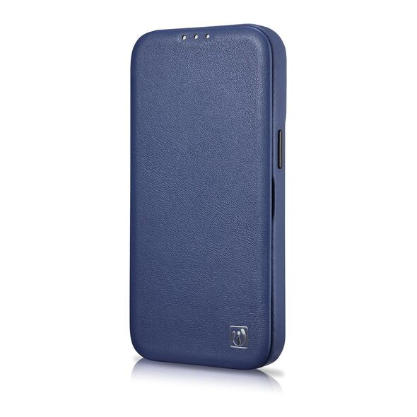iCarer CE Premium Leather Folio MagSafe Apple iPhone 14 Pro Max blue