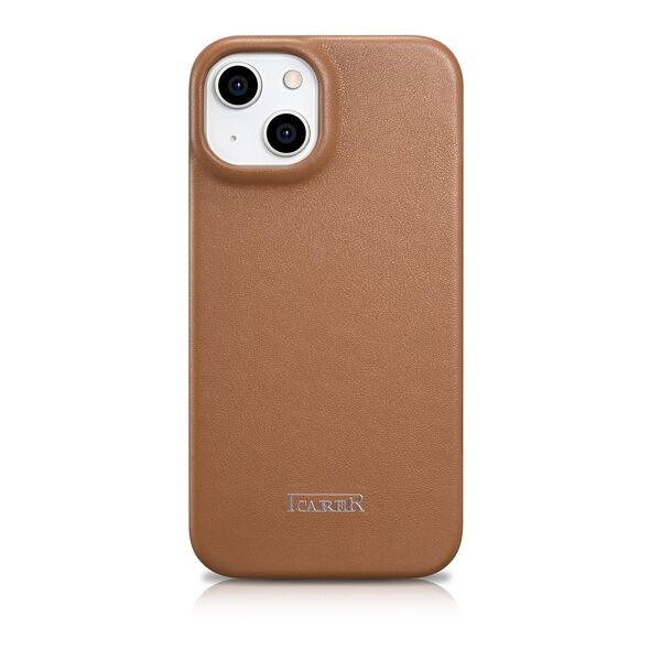 iCarer CE Premium Leather Folio MagSafe Apple iPhone 14 Plus / 15 Plus brown