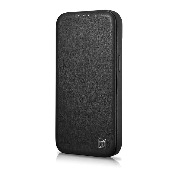 iCarer CE Premium Leather Folio MagSafe Apple iPhone 14 Plus / 15 Plus black