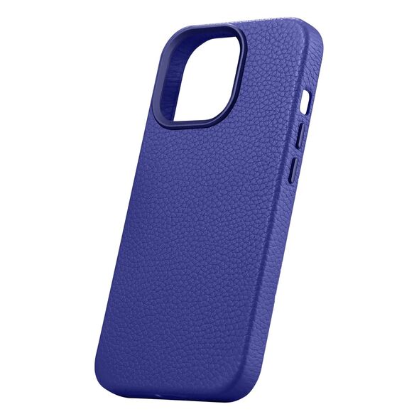 iCarer Litchi Premium Leather MagSafe Apple iPhone 14 Pro dark blue