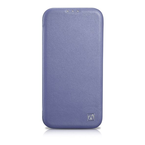iCarer CE Premium Leather Folio MagSafe Apple iPhone 14 Plus / 15 Plus light purple