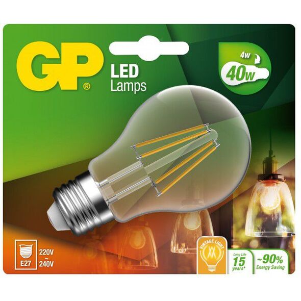 GP LED Filament Classic E27, 4W, 470lm (472110)