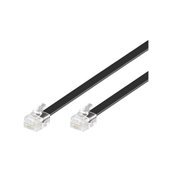 MicroConnect Patchcord RJ12 6C6P, czarny, 10m (MPK110B)