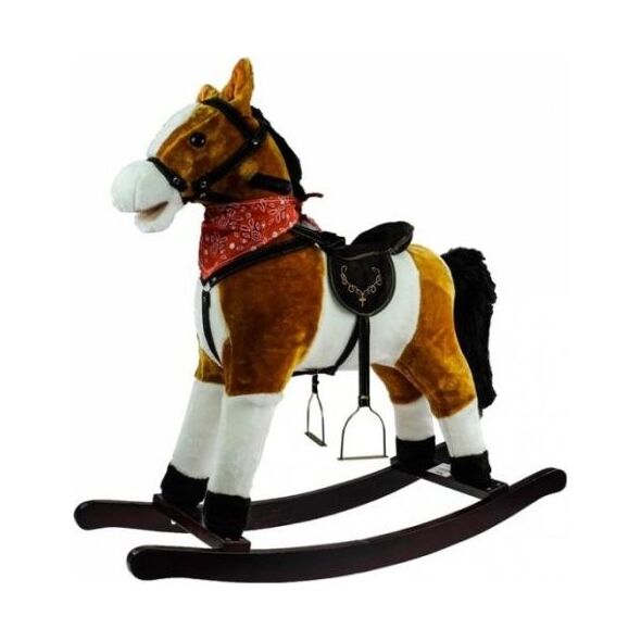 Lean Sport Koń Na Biegunach 74cm Jasny Brąz