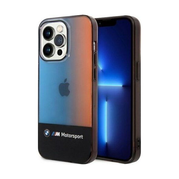 BMW Etui BMW BMHCP14X22HMGK Apple iPhone 14 Pro Max czarny/black Half Tricolor