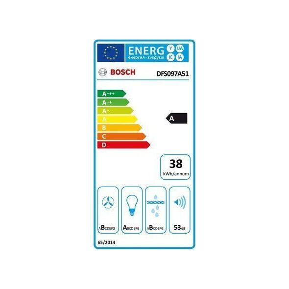 Okap Bosch Okap Bosch DFS097A51 Seria 4 Teleskopowy, klasa efektywności energetycznej A, szerokość 90 cm, 397 m/h, przyciski, srebrny meta