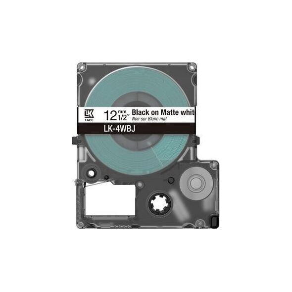 Drukarka etykiet Epson Epson LabelWorks LK-4WBJ - Schwarz auf matt Weiss - Rolle (1,2 cm x 8 m) 1 Kassette(n) Hangebox - Bandkassette - fur LabelWorks LW-C410, LW-C610