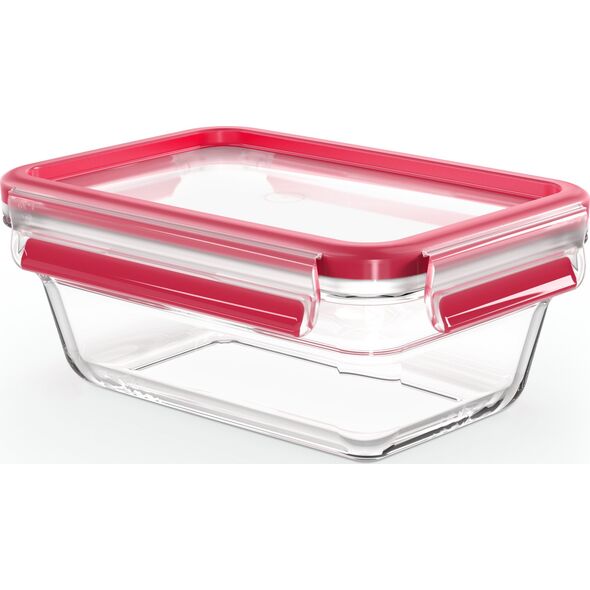 Emsa Emsa Clip&Close Glass Food Container 850 ml  red