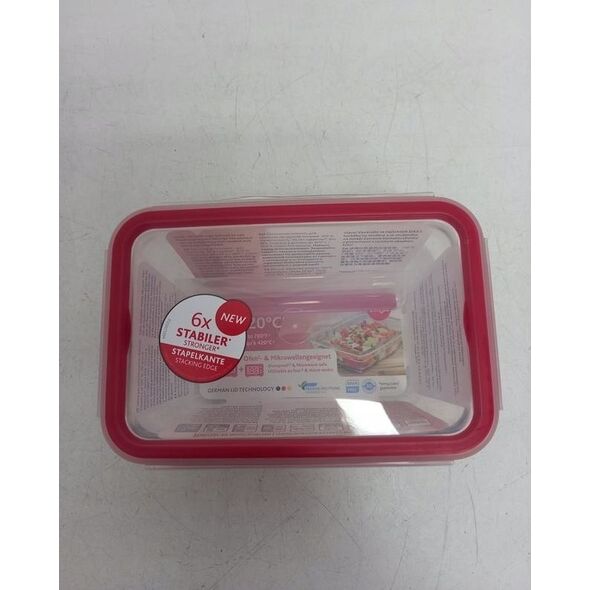 Emsa Emsa Clip&Close Glass Food Container 850 ml  red
