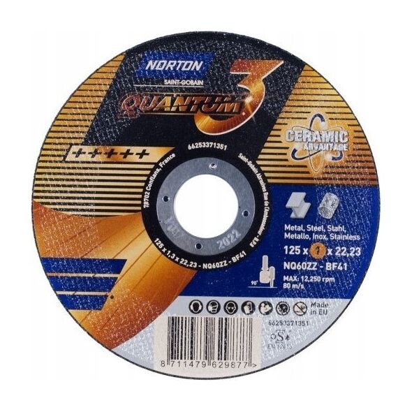Norton NQ60ZZ-125x1.0x22.23-T41 NOR-Quantum 3