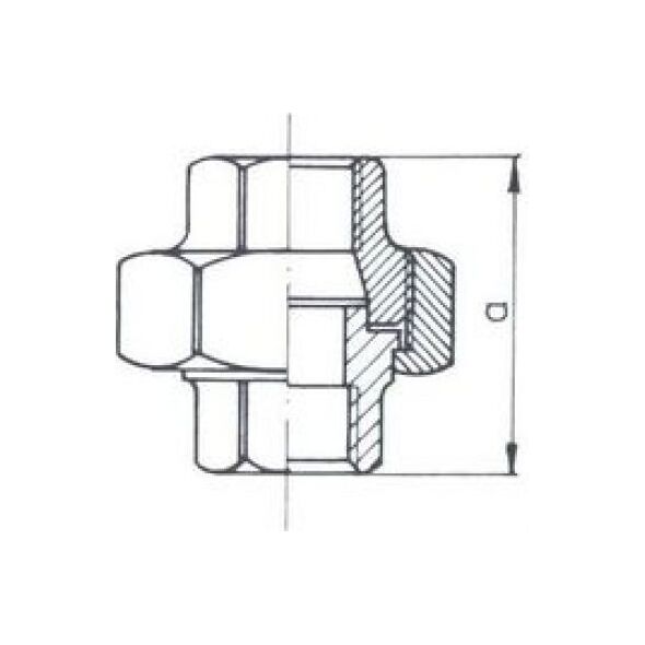 Odlewnia Zawiercie Dwuzłączka płaska z uszczelką bez rantu 21/2" czarna nr 48oru (5907791622976)