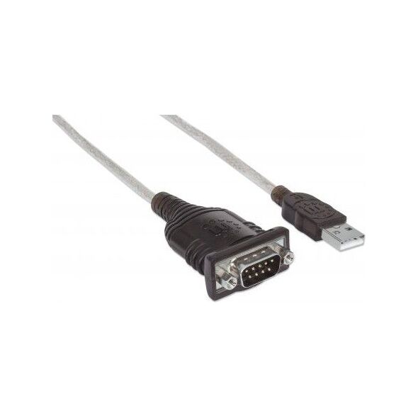 Kabel USB Manhattan USB-A - RS-232 0.45 m Przezroczysty (205153)