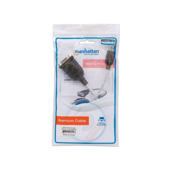 Kabel USB Manhattan USB-A - RS-232 0.45 m Przezroczysty (205153)