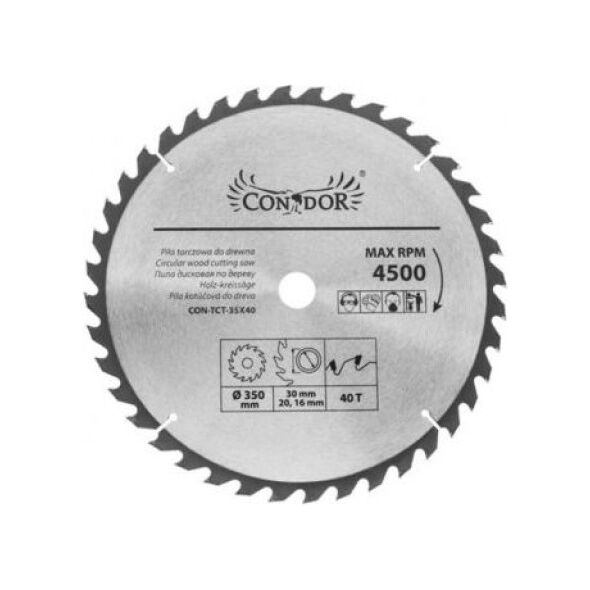 Condor Tarcza do drewna 125x22x40 zębów (CON-TCT-1204)