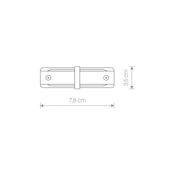 Nowodvorski Łącznik prosty do szyn Nowodvorski Profile Straight Connector biały 9454