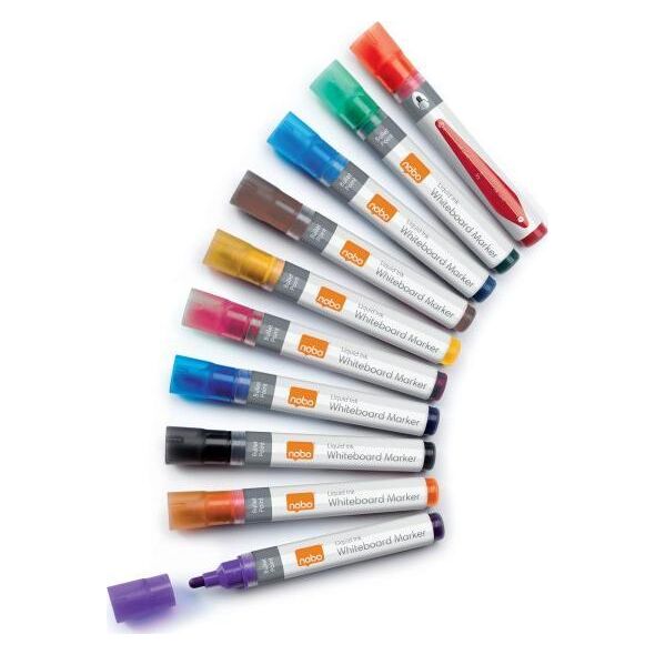 Nobo Markery Liquid Ink, różne kolory, 10 szt 1915381