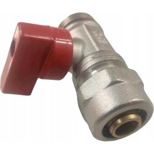 Hydroland Z.KUL.PEX.CZ ZAWÓR KULOWY Z DŁAWIKIEM MINI PEX 1/2GZX16X1/2" CZERWONY // PX-ZKW-MINI-PEX-C