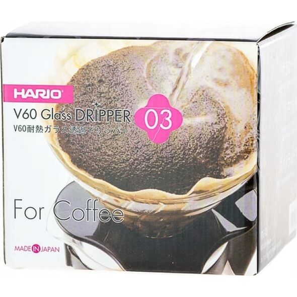 Hario Hario szklany Drip  V60-03 - Czarny
