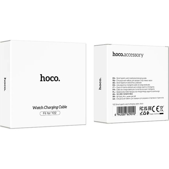 Hoco HOCO kabel do ładowania smartwatcha Y22 0,6 m czarny