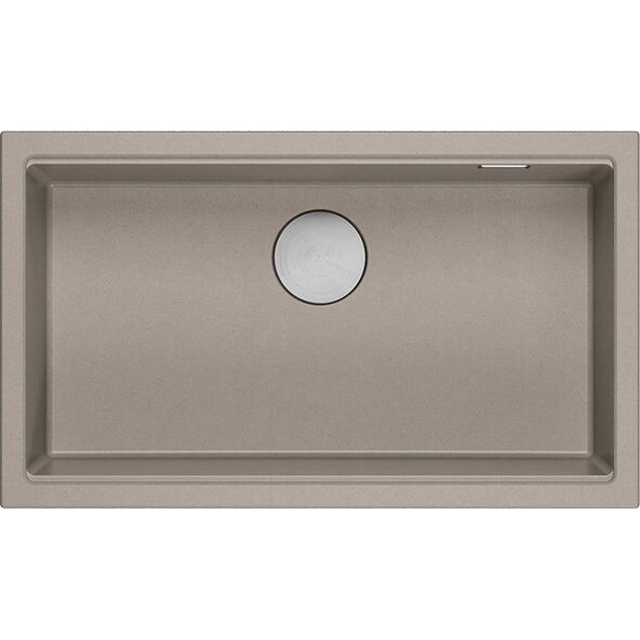 Zlewozmywak GraniteQ LOGAN 110 GraniteQ zlewozmywak soft taupe 76x44x23,5 cm 1-komorowy wpuszczany z syfonem manualnym stal szlachetna