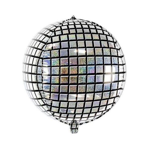 Party Deco Balon foliowy, kula disco, holograficzny, 40 cm. uniwersalny