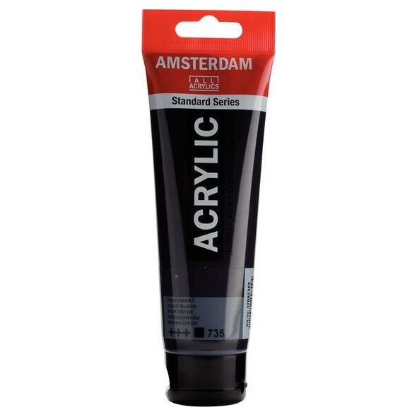 Artequipment Farba akrylowa TALENS AMSTERDAM 120ml 735 - OXYDE BLAC uniw