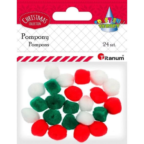 Titanum Pompony akrylowe mix 24 szt.