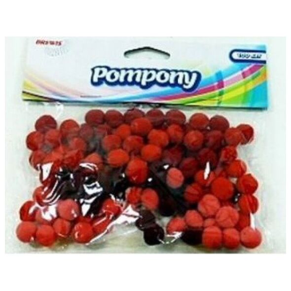 BREWIS Pompoms POM10 1cm κόκκινο (αποχρώσεις) 100 τεμ 8627249 5906190684257
