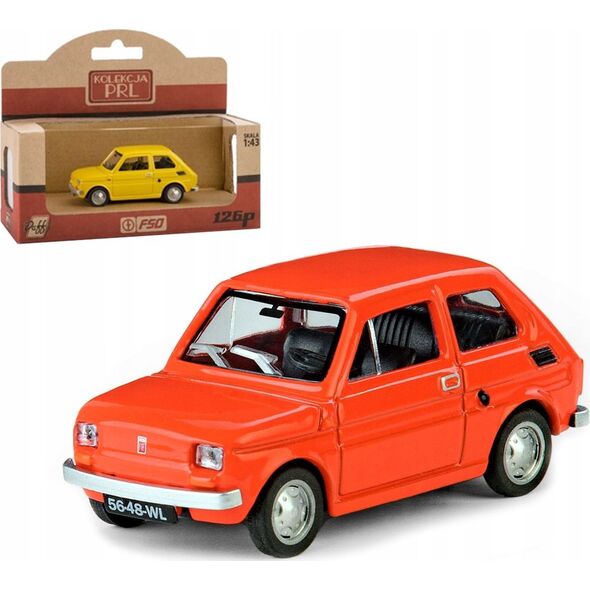Daffi Pojazd PRL Fiat 126p czerwony