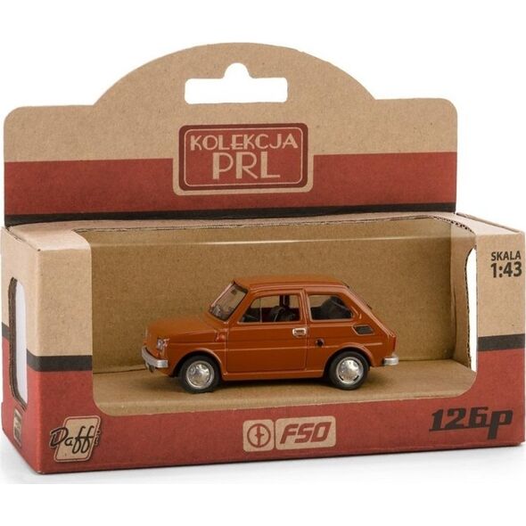 Daffi Pojazd PRL Fiat 126p Brązowy