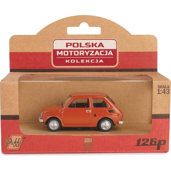 Daffi Pojazd PRL Fiat 126p Brązowy
