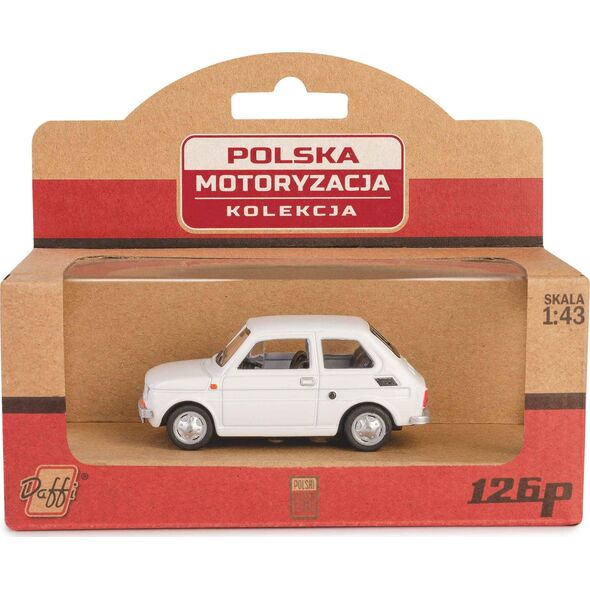 Daffi Pojazd PRL Fiat 126p biały