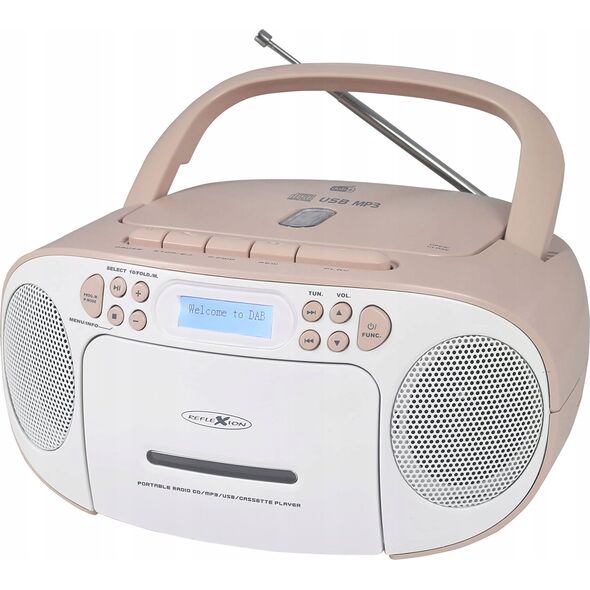 Radioodtwarzacz Reflexion Reflexion RCR2260DAB Boombox weiß/pink