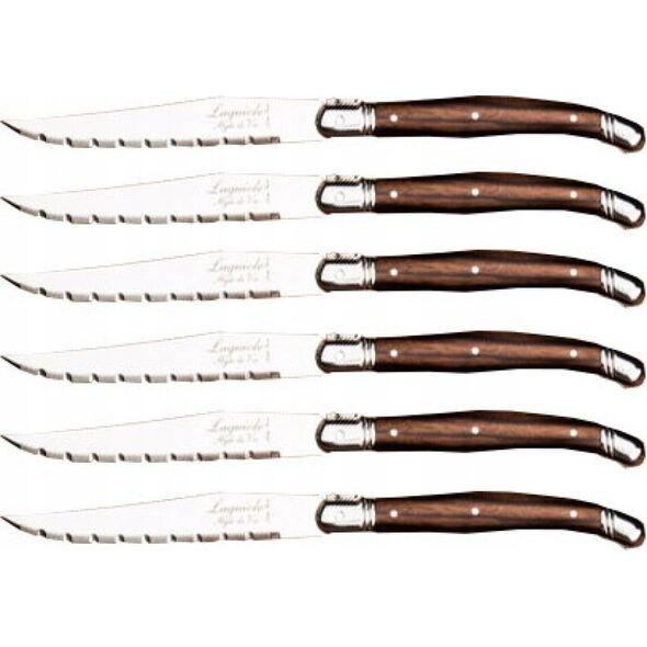 Laguiole Tradition Steak knives Laguiole Dark Wood SET 6 SdV